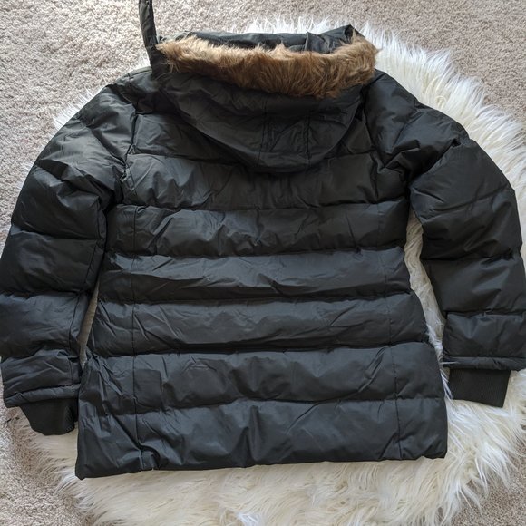 Womens Puffer Coat Warm Olive L U2Wear - Picture 8 of 8